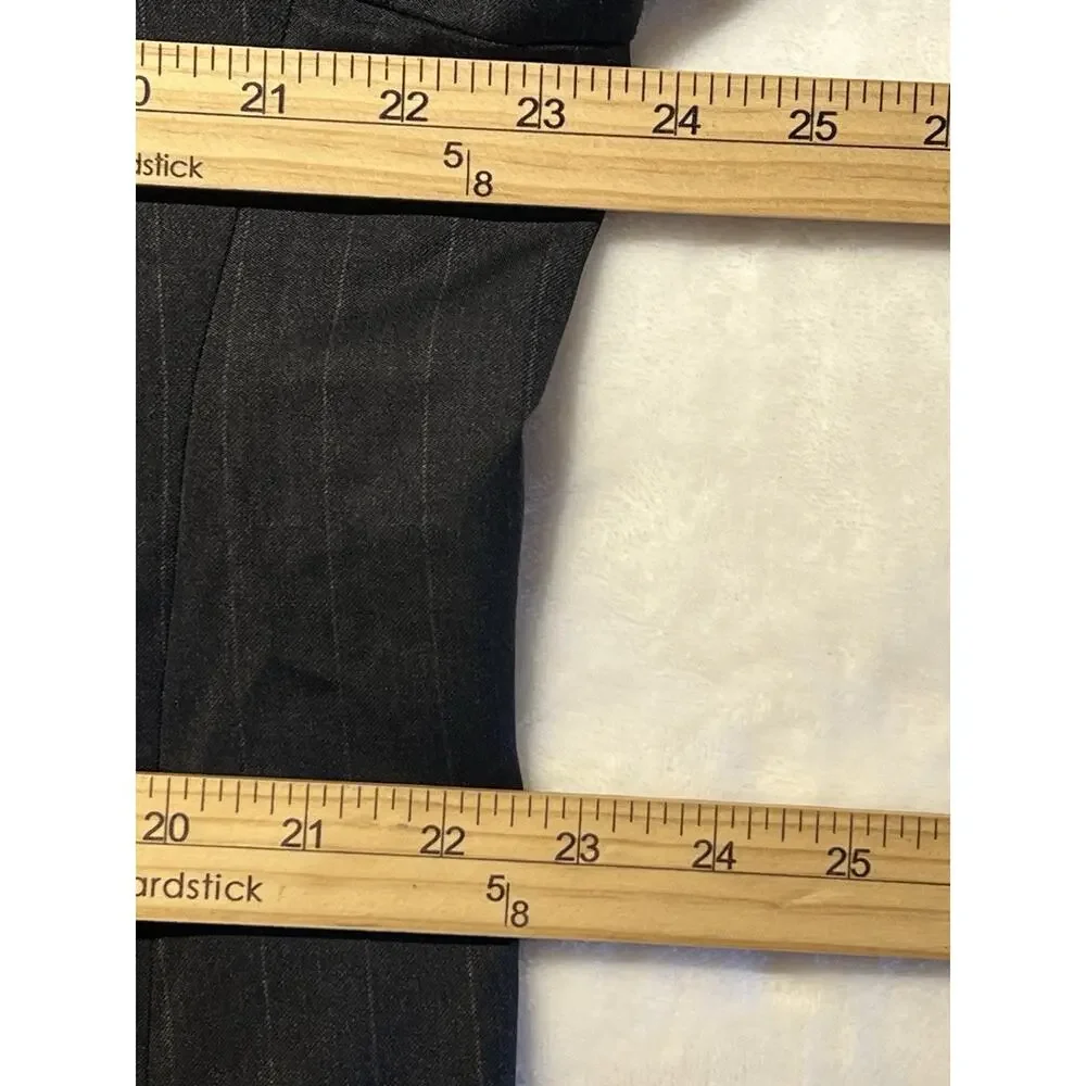 Hart Schaffner Marx Gold Trumpeter 43L 38x30 Gray Stripe Suit Virgin Wool - Picture 12 of 16
